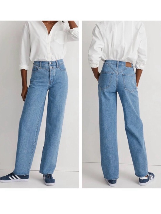Madewell Denim - Madewell Straight-Leg High-Rise Jeans — Light Blue Denim